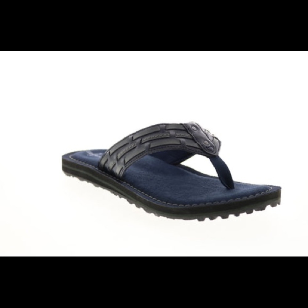 NEW!! Women’s Clarks Fenner Shore Navy Blue Flip Flop Sandals Size 6M